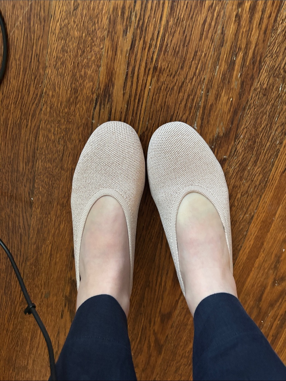 Vivaia Tamia 2.0 Almond Toe Rose Gold Slip On Flats